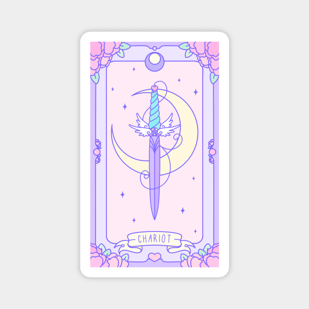 Chariot - Pastel Tarot Magnet by Cosmic Queers