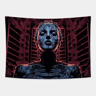 80s Halloween Horror Puzzle Box Lament Configuration Tapestry