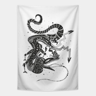 Ethnic fantasy raven dragon Tapestry