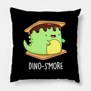 Dino-smore Cute Dinosaur Smore Pun. Pillow