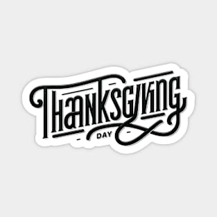 Elegant Thanksgiving Typography Magnet