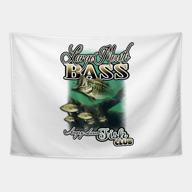 Angry lures fish club Tapestry by PeggyNovak