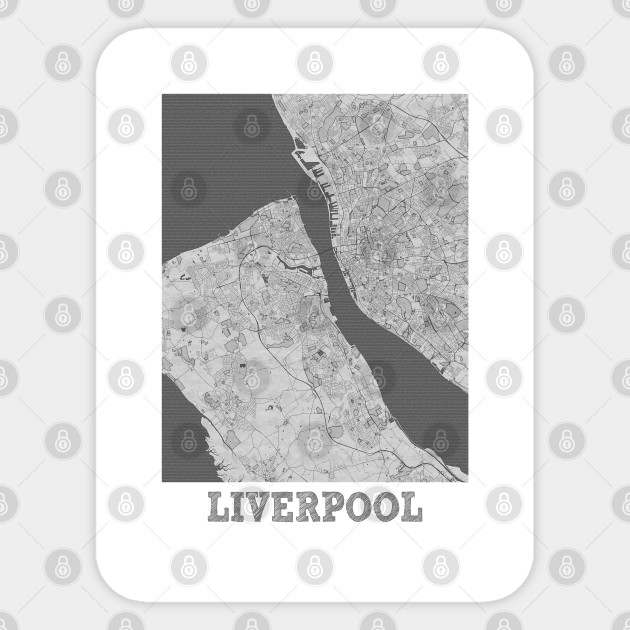 Liverpool Pencil Map Print Liverpool City Pencil Street Map Liverpool Pencil Map Print Liverpool C Sticker Teepublic