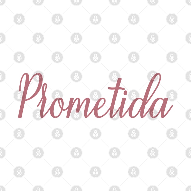 Prometida or Fiancée - Engagement Announcement Wedding Party Gift For Women by Art Like Wow Designs