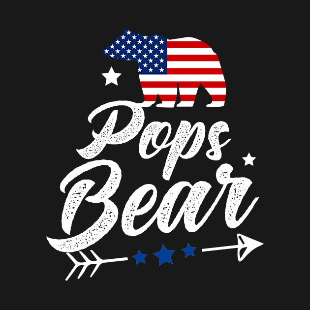 Pops Bear Patriotic Flag Matching 4th Of July by shanemuelleres