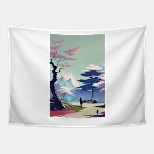 Japanese landscape Tapestry