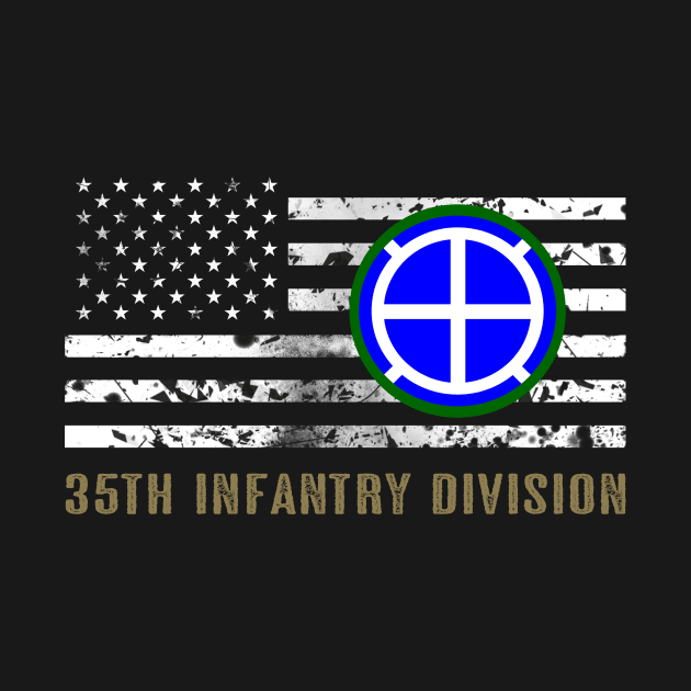 35th Infantry Division (Distressed Flag) by Jared S Davies