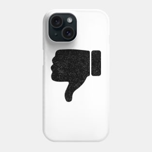 Thumbs Down Thumb Boo - Distressed - Black Phone Case