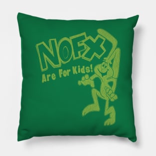 90s nofx are for kids green Pillow