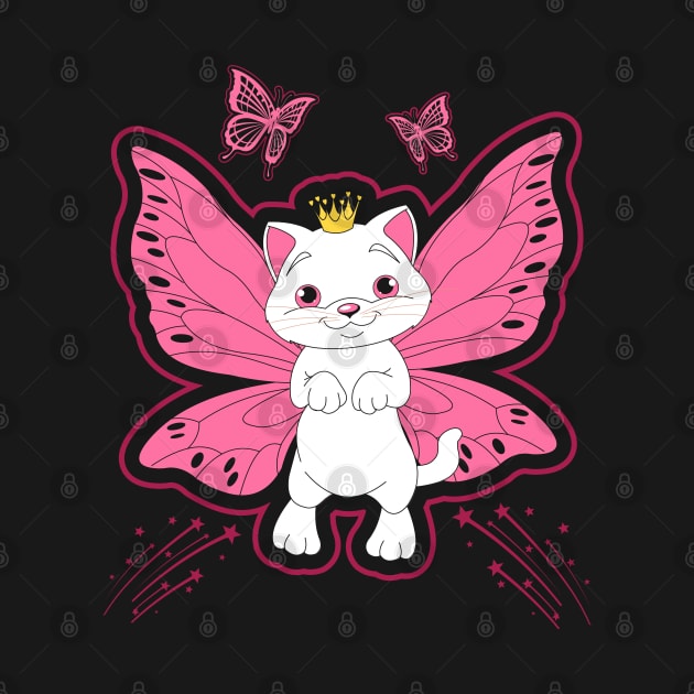 Butterfly Kitten Fairy by aneisha