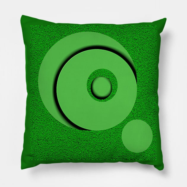 Green world with circles that frame life Pillow by Marccelus