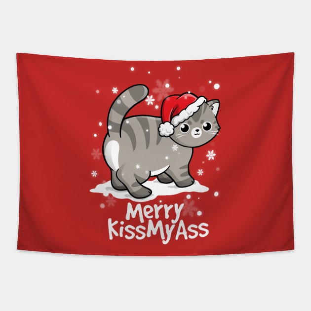 Merry kissmyass cat Tapestry by NemiMakeit