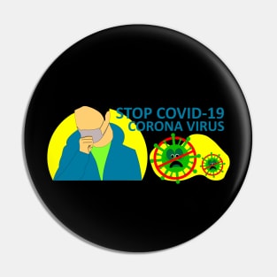 stop covid-19 use a mask Pin