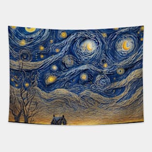 Starry Night Style Tapestry