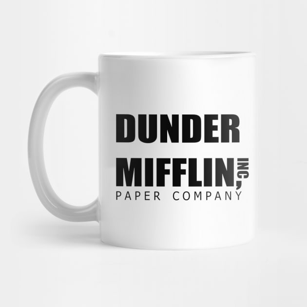 The Office Dunder Mifflin Black Mug