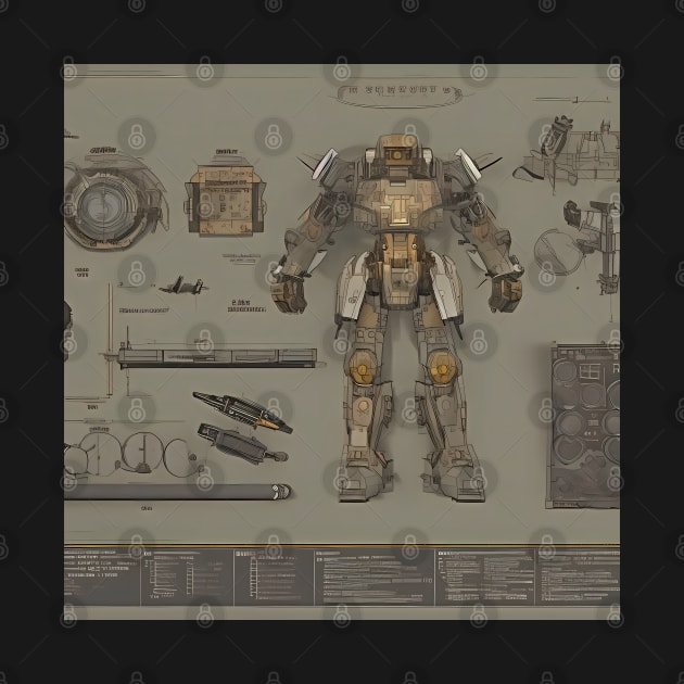 Mech Tech Series #6 - AI Generated Concept Character - by AfroMatic