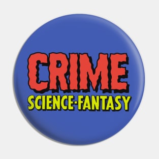 Crime Science Fantasy Comic Tee Pin