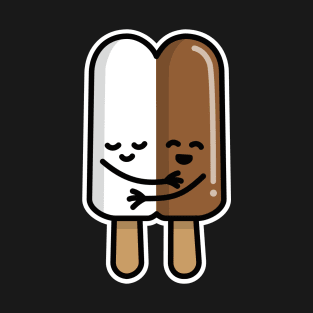 Interracial couple popsicle BLM Black lives matter T-Shirt