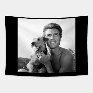 Clint Eastwood dog Tapestry