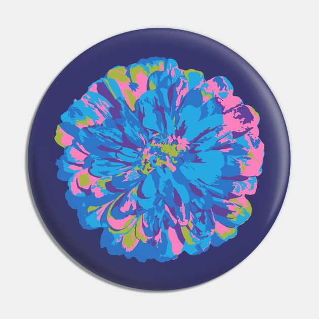 CHRYSANTHEMUMS Abstract Big Flower Summer Bright Floral - Blue Pink Purple Green Dark Blue - UnBlink Studio by Jackie Tahara Pin by UnBlink Studio by Jackie Tahara