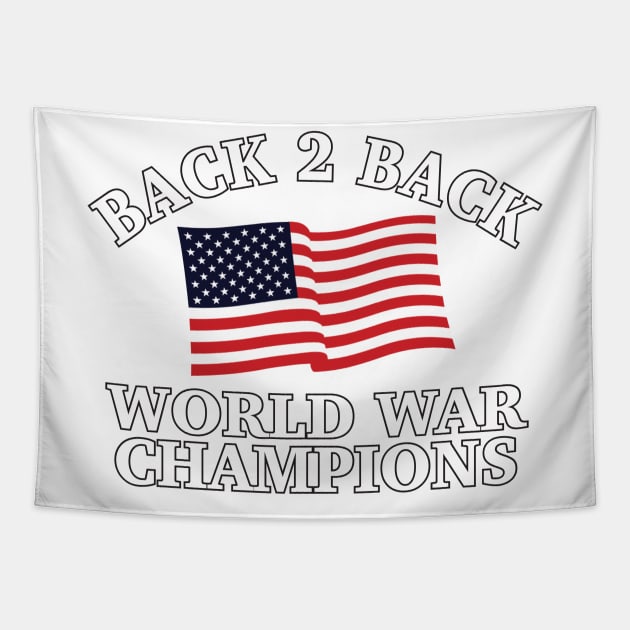 Back To Back Champs - 5 Tapestry by Brightfeather