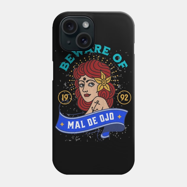 Mal De Ojo Tattoo Sailer Girl Phone Case by TheCraftyDrunkCo