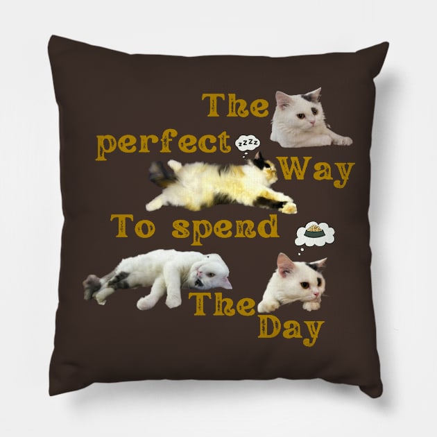 the perfect way to spend the day Pillow by always.lazy