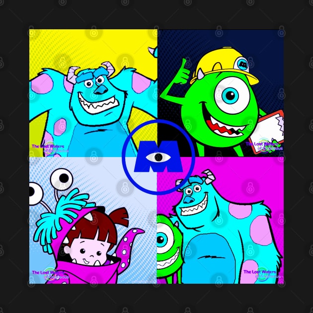 monsters inc pop art quad by EnceladusWaters