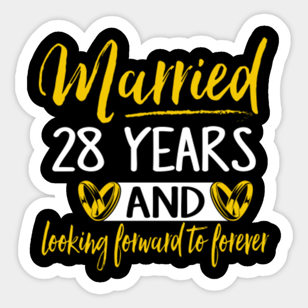 28th Wedding Anniversary Shirt Married 28 Years 28th Wedding