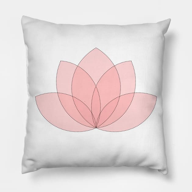 Pink lotus Pillow by borissa