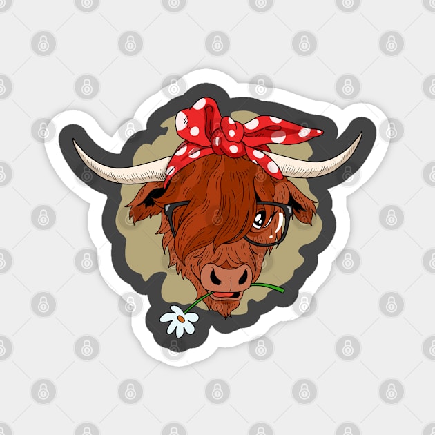 Highland Cow Scotland Scottish Magnet by Linco