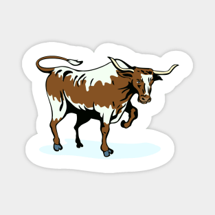 Texas Longhorn Bull Retro Magnet