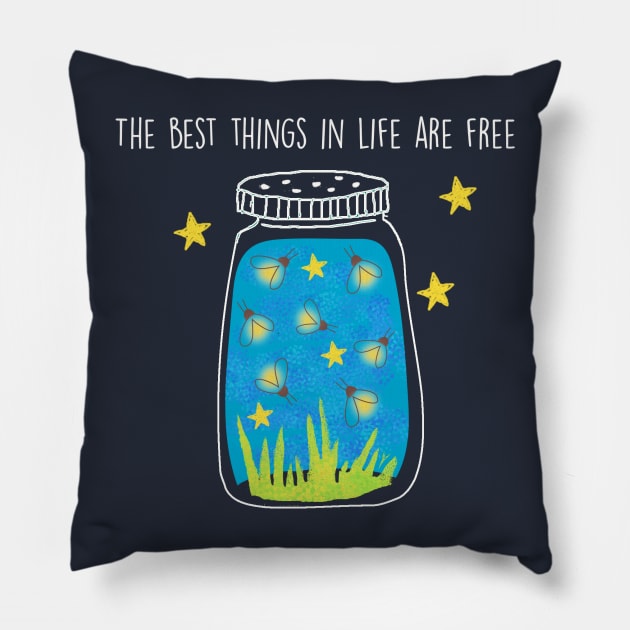 Fireflies at night Pillow by tfinn