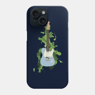 T-Style Electric Guitar Sonic Blue Color Phone Case