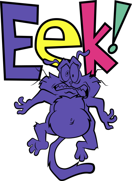 Eek the cat 90s color Kids T-Shirt by mauchofett