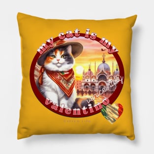 My Italian Valentine Cat Calico Life 3BC Pillow