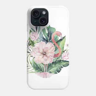 Flamingo Flower Phone Case