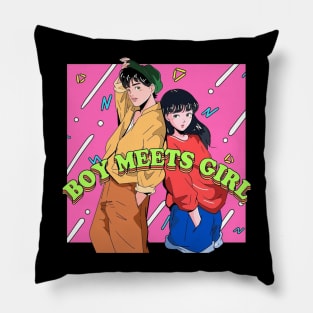 Boy Meets Girl Pillow