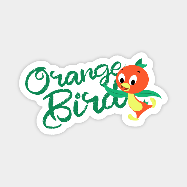 Orange Bird Magnet by Merlino Creative