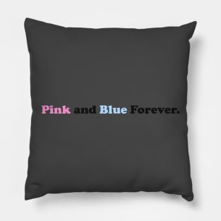 Pink and Blue Forever Pillow