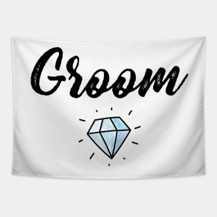 Groom with Diamond Wedding Gift Tapestry