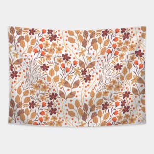 Autumn Floral Pattern Tapestry