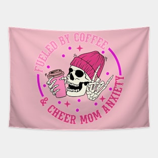 Fueled By Coffee & Cheer Mom Anxiety Tapestry