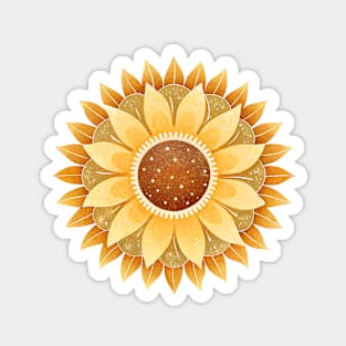 Boho Sunflower Blossom Magnet