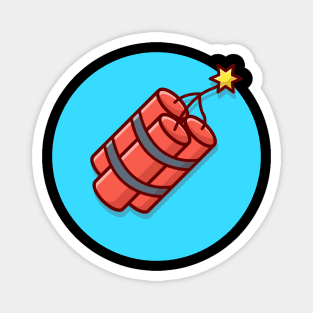 Bomb Cartoon Vector Icon Illustration Magnet