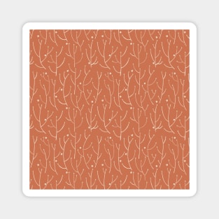 Branches pattern in orange Magnet