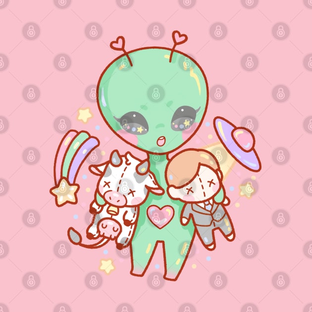 Kawaii Baby Grey Alien by Jennwhale