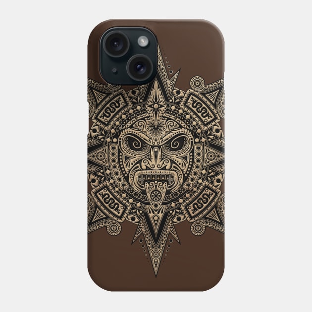 Ancient Stone Mayan Sun Mask Phone Case by jeffbartels