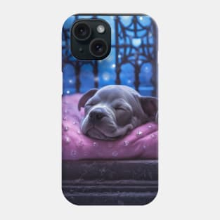 Sleeping beauty Staffy puppy Phone Case