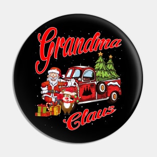 Grandma Claus Santa Car Christmas Funny Awesome Gift Pin